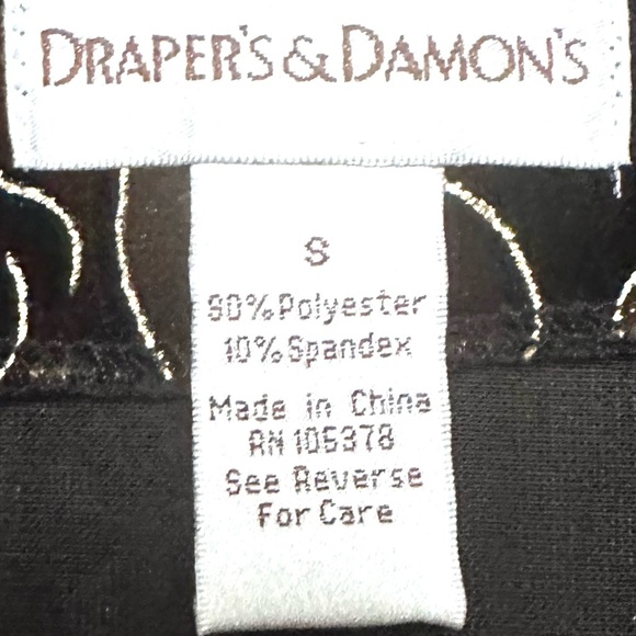 DRAPERS & DAMONS Shirt Velvet Floral Button Down GOLD EMBOSSED GORGEOUS! SMALL - Picture 5 of 7